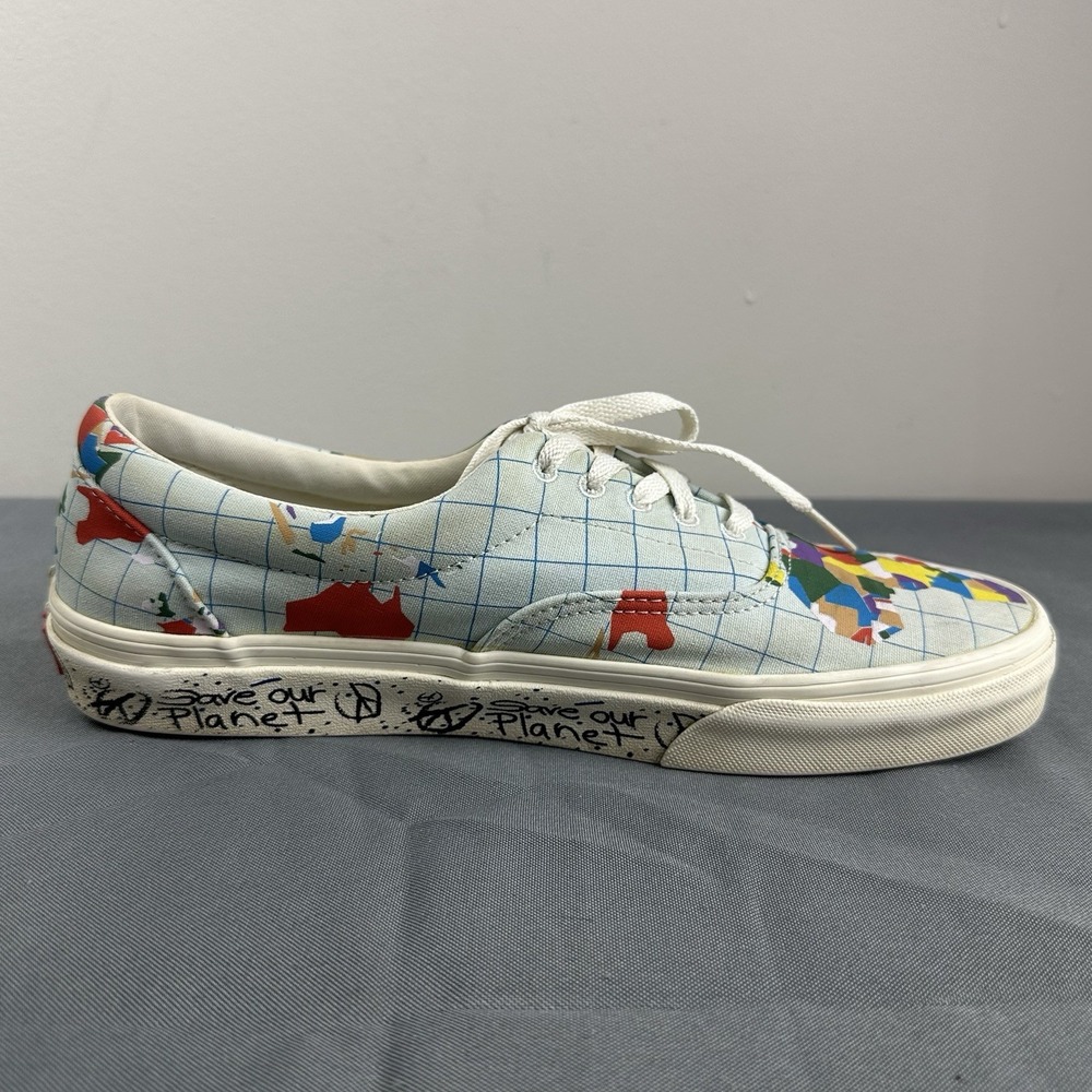 Vans Save Our Planet Shoes Mens Sz 8.5 Women's Sz 10 Limited Edition World Map - Picture 9 of 11